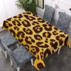 Walmsco Tablecloth Yellow Brown Leopard Print Decor For Dining Room Kitchen Rectangular Table Cover 132 * 178cm