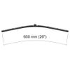 Mossa Front Wiper Compatible with Citroen C1 II (02.2014-2021) - Flat Wiper Blade