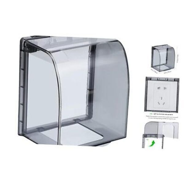 86 Type Waterproof Socket Cover PlasticTransparent Wall Outlet Cover Box