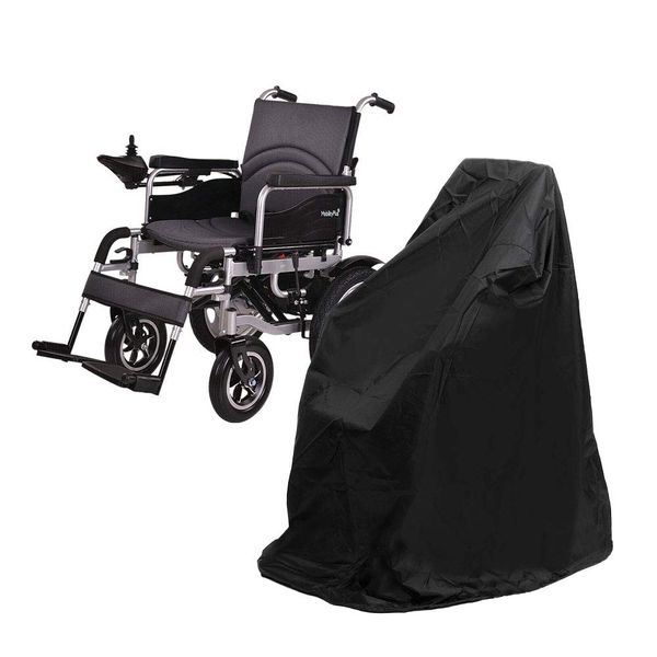 Oriental riverkit Mobility Scooter Cover, Waterproof Electric Wheelchairs Cover, Dust Proof Cover, for Wheelchairs, Scooters, Protection Against Wind Rain Snow Ultraviolet Rays 115x75x130cm (Black)