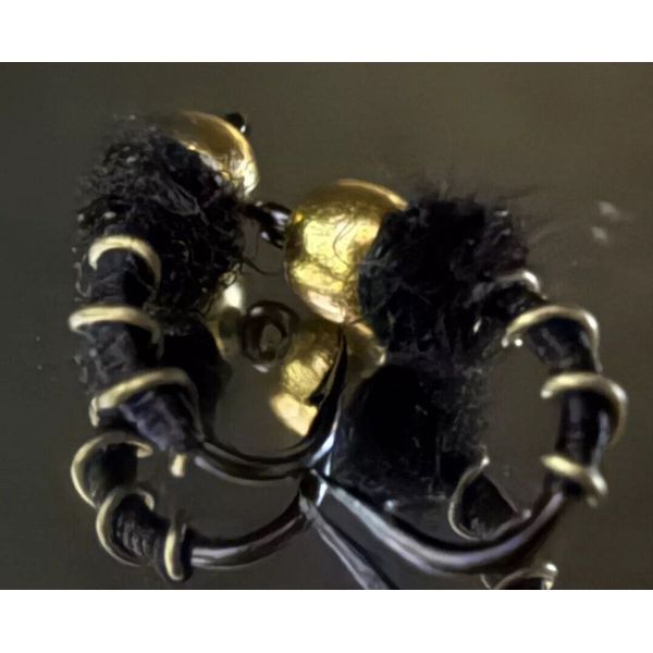 1 dozen (12) - Zebra Midge - Gold Bead Head