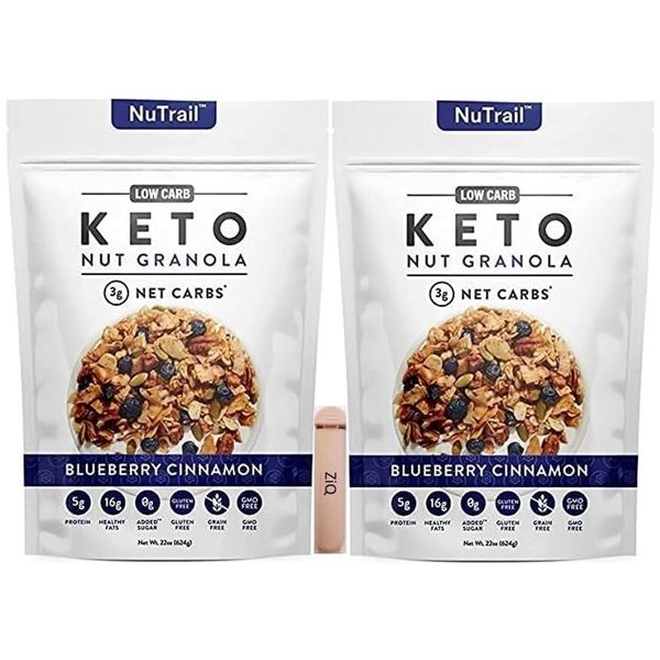 NuTrail Keto Nut Granola Blueberry Cinnamon 2-Pack (22 oz each)