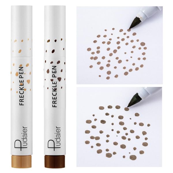 ILantule 2 Farben Freckle Pen,Natürlich aussehende Sommersprossen,Sommersprossen Stift,Freckles Makeup Pen für AnfäNger,Wasserfest,Langanhaltend,Leicht anzuwende