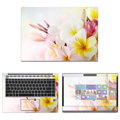 Decalrus - Protective Decal Plumeria Flower Skin Sticker for HP EliteBook 1040 G4 (14" Screen) case Cover wrap HPelitebk1040g4-182