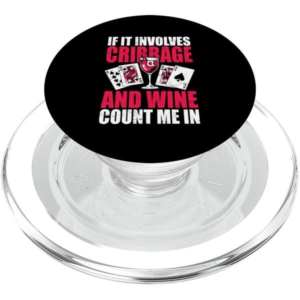Cribbage Board Game Funny Cribbage Player PopSockets PopGrip for MagSafe