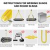 2" x 6FT Nylon Eye&Eye Web Lifting Sling Flat Loops Rigging Towing Hoist Straps