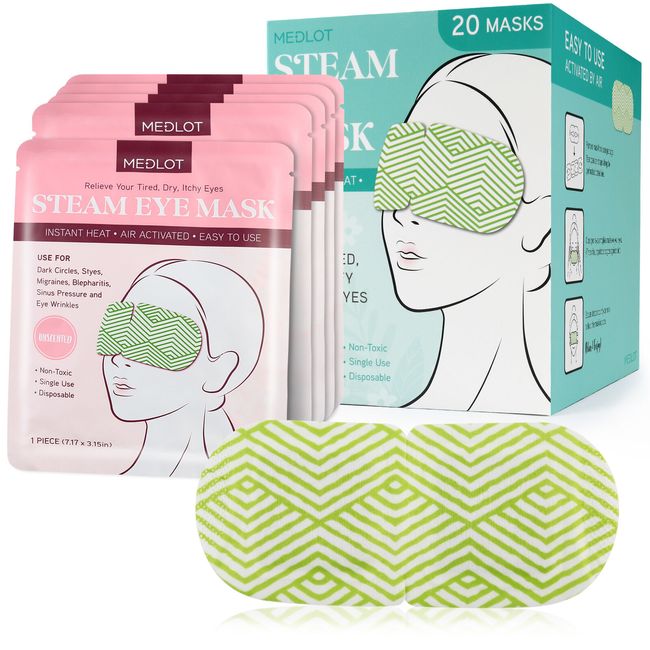 20 Packs Hot Steam Eye Masks Warm Mask For Sleep Aids Help Sleep Christmas Gifts