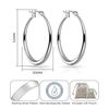 Philip Jones Silver Plated 30mm Hoop Earrings