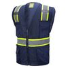 CAL PACIFIC Navy Two Tones Safety Vest,With Multi-Pocket Tool (XL)