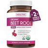 USDA Organic Beet Root Powder 1350mg Beets Per Serving with Black Pepper, 120ct