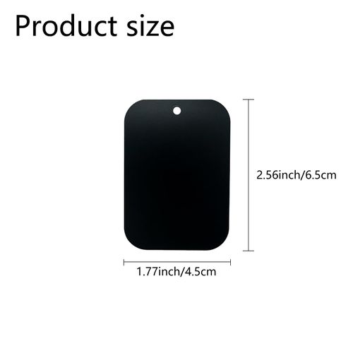 GDMINLO Mount Metal Plate（8Pack） for Magnetic Car Mount Phone Holder with Full Adhesive for Phone Magnet, 8X Rectangular (Black)