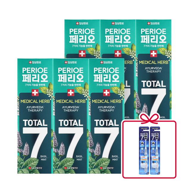 Perio Total 7 Medical Herb Basil Mint Toothpaste 100g, 6 pcs.