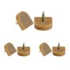 uxcell 6 Pcs Plastic Shoes High Heel Tips for Ladies 22mm x 21mm Beige