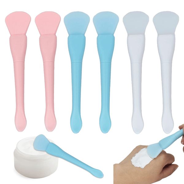 6PCS Face Mask Brush & Face Mask Applicator Silicone Lotion Applicator Face Mask Brush Applicator Lip Mask Applicator Face Products for Home Spa Skincare Tools for Faical