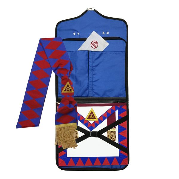Masonic Royal Arch Principal lambskin Apron,Sash,File case and Gloves Set