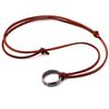 Uncharted 4 Nathan Drake Engraved Ring Adjustable Brown Leather Cord