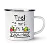 Trust Me I'm A Vegetarian Enamel Mug Cup