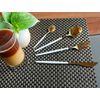 White and Gold Shiny Stainless Steel Four Pieces flatware Set