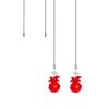 Crystal Ceiling Fan Pull Chains Hanging Pendants Prism Pack Of 2 Red