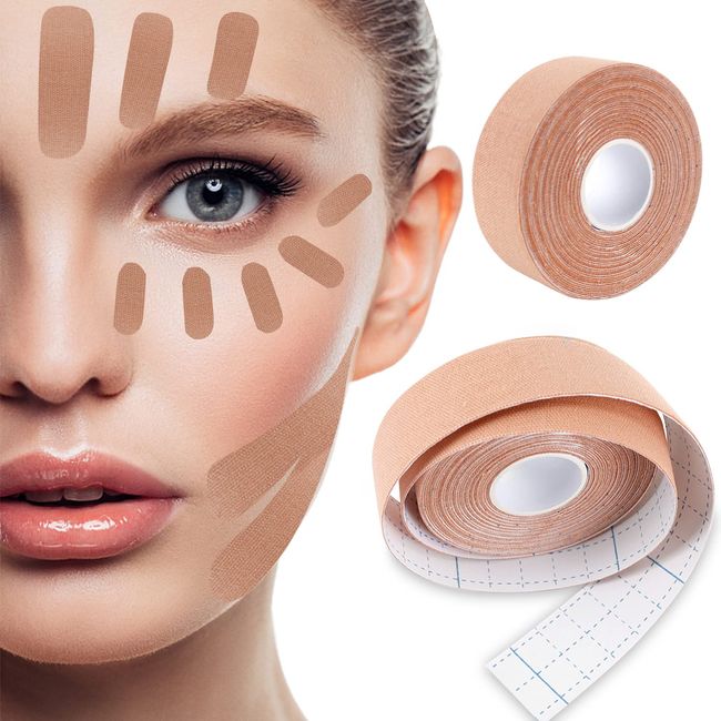 Face Tape Lifting Anti Falten Pflaster Gesichtstape Wrinkle Patch für Wrinkles Schminkles Straffung Haut (2.5cm×500cm)