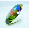 Dark Crystal AB Glass Diamond Paperweight 3.25"