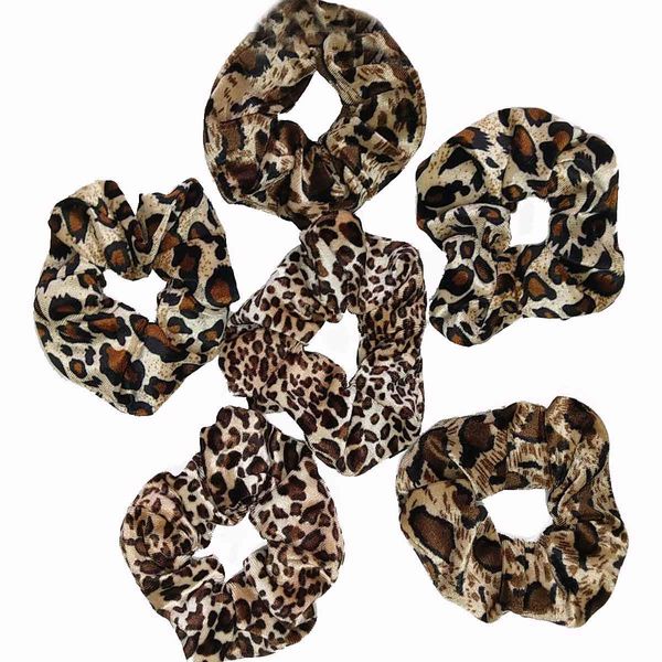 6 PCS scrunchies for hair cheetah print hair ties scrunchie animal print velvet leopard bow women lepord large clips for thick hair 3 styles LARGE