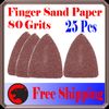 Pack 25 Sandpaper Oscillating Multi Tool Bosch 80 Grits Finger Sand Paper