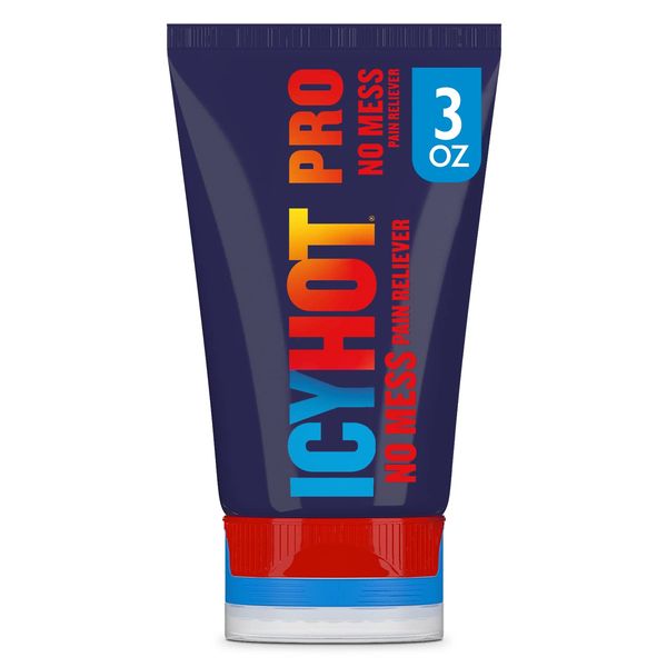 Icy Hot PRO No-Mess Pain Relief Cream 3-oz. Tube with Menthol & Camphor Massaging Applicator