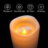 Homemory 10" x 4" Large Waterproof Outdoor Flameless Candles with Remote Control and Timer, Battery Operated Flickering LED Pillar Candles for Outdoor Larterns, Porch, Long Lasting, Set of 2