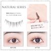False Eyelashes, Natural, Transparent Shaft, Bunch Feeling, Easy to Apply, Beginners, Easy to Apply, Self Eyelashes, Natural, 5 Pairs, Black, Eyelashes, Upper Eyelashes, 02