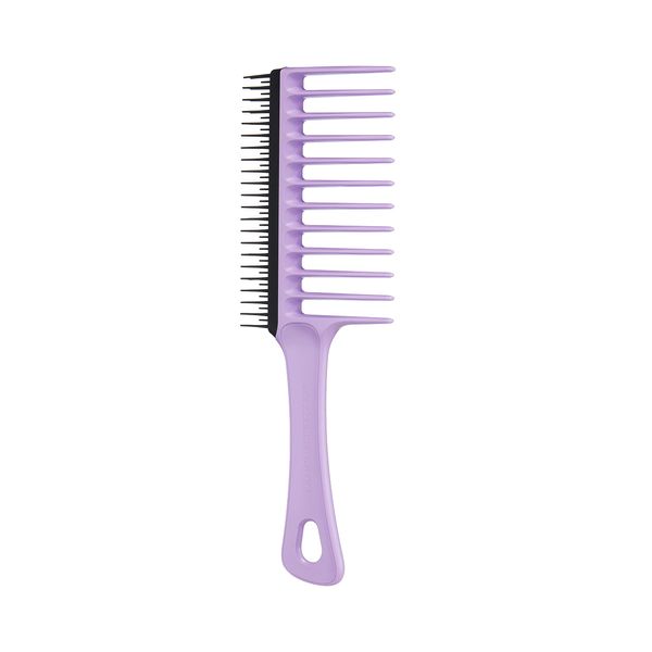 Tangle Teezer | Wide Tooth Comb for 3C to 4C Hair | Dual-Sided with Long & Short Teeth | Effortlessly Detangles & Reduces Shedding | Ideal for Wash Day & Conditioner Distribution | Lilac & Black