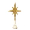 Goldtone Glittered 3D Multi-Point 5.5 x 8.5 Inch Christmas Tree Topper