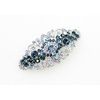 Faship Gorgeous Navy Blue Crystal Flower Barrette Clip
