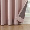Sun Zero Barrow 2-Pack Solid Total Blackout Grommet Curtain Panel Pair, 54" x 63", Blush