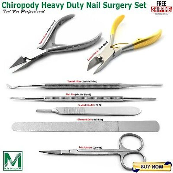 Podiatry Basic Pack Instruments Toenail Removal Ingrown Surgery Podiatrist Kit