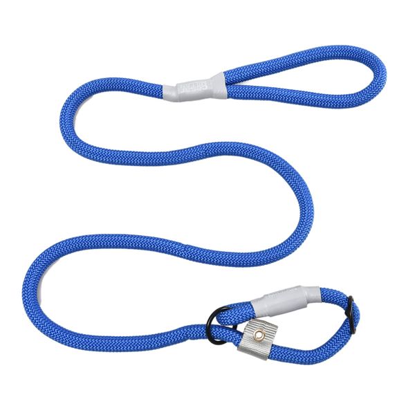 Cesar Millan Leine - Trainingsleine für Hunde - 2in1 Halsband Hund und Leine - Slip Lead - Retrieverleine mit integrierter Halsung, Wetterfestes Tau - Länge 120cm Durchmesser 1,2cm Farbe Blau