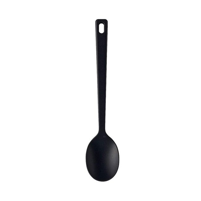 MUJI 44498774 Silicone Cooking Spoon, Small, Approx. 9.8 inches (25 cm), Black