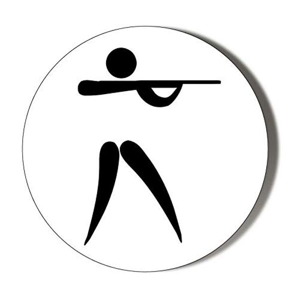 CLAY PIGEON SHOOTING STICK FIGURE 58mm Handbag or Pocket Make Up Mirror 58mm Diameter Novelty Mirror