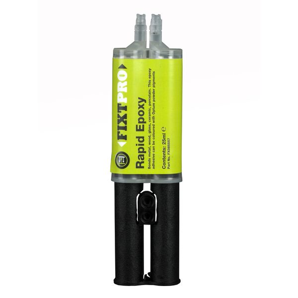 Clear Fixt Rapid Epoxy 5 Minute 25ML Syringes Pack Qty 2