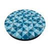 Aesthetic Cool Minimalist Blue Aqua White Geometric Pattern PopSockets Swappable PopGrip