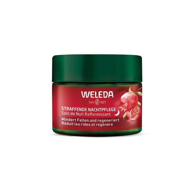 WELEDA Pomegranate Firming Night Cream, 1.4 fl oz (40 ml) Night Face Cream, Slightly Sweet, Mellow Scent, Naturally Derived Ingredients, Organic