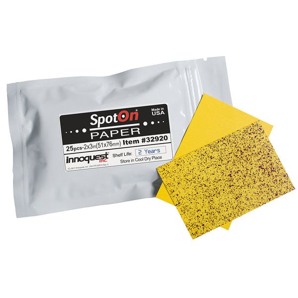 SpotOn 2"x3” Water Sensitive Paper 25 Sheets | Sprayer Calibration Kit