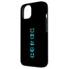 Turquoise Stack Grunge Monster Smile Faces Turquoise Graphic Case for iPhone 13