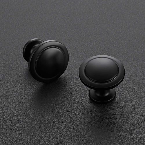 Ravinte 15 Pack Matte Black Cabinet Pulls 1-1/4 inch Kitchen Cabinet Knobs Drawer Knobs Dresser Drawer Pulls Door Dresser Handles for Cupboard