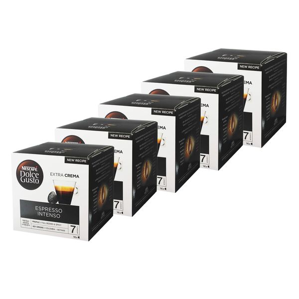 Nescafé Dolce Gusto Espresso Intenso, Pack of 5, 5 x 16 Capsules