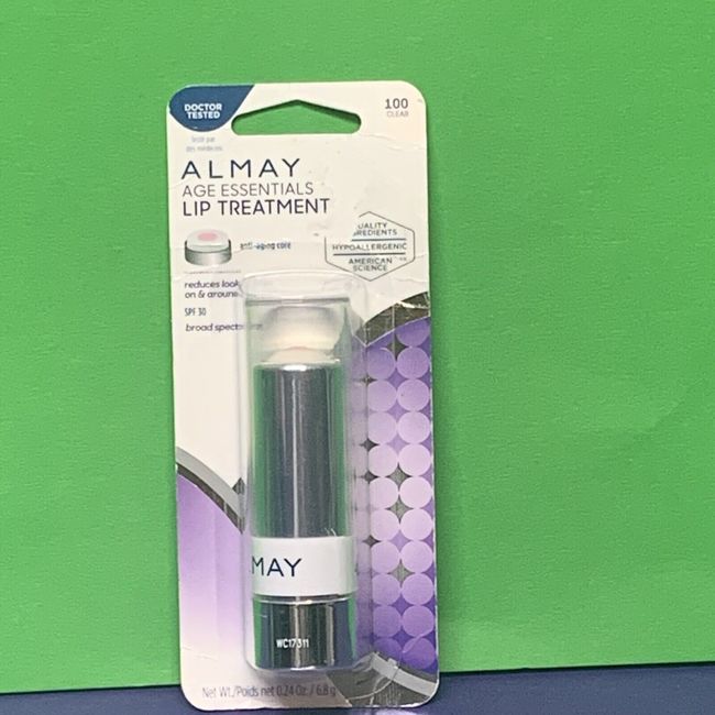 NEW! Almay Age Essentials Lip Treatment SPF30 Clear Lipstick Sealed FREE SHIP