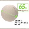 Elecom HCF-BBC65BE Balance Ball Cover, 25.6 inches (65 cm), Convenient Carrying Handle, Beige