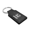 iPick Image Compatible with Honda Fit Rectangular Black Leatherette Key Chain