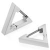 JewelryWe Unisex Stainless Steel Triangle Shape Ear Stud Ring