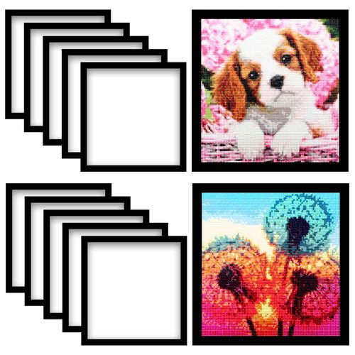 ZYNERY 10 Pack Diamond Painting Frames, Diamond Art Frames for 12x12in/30x30cm Diamond Painting Canvas, Diamond Painting Accessories Magnetic Frame for Wall Window Door Home Decor (Inner Size 25x25cm)